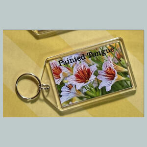 0716 Painted Tongue Custom Hand Made Keychain